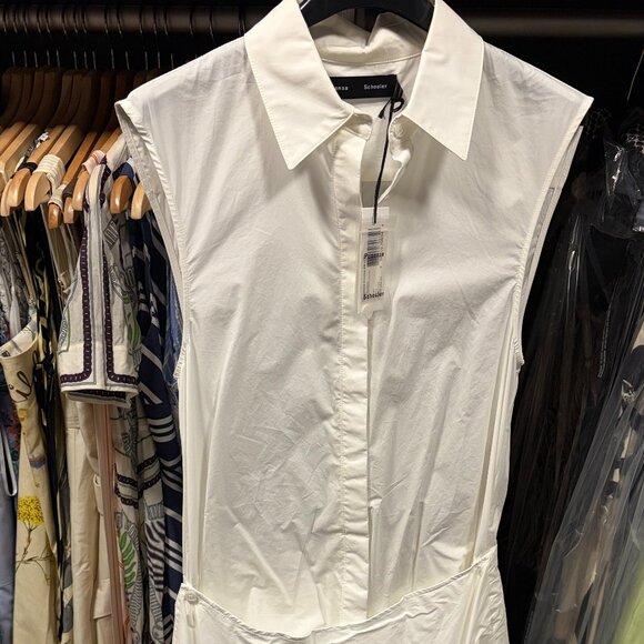 PROENZA SCHOULER Cindy layered cotton-poplin shirt dress - Picture 3 of 8